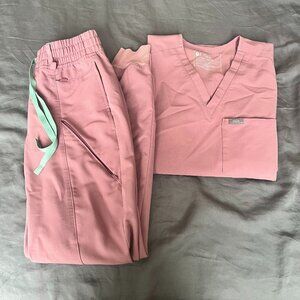 Figs Mineral Mauve Scrub Set (XXS)